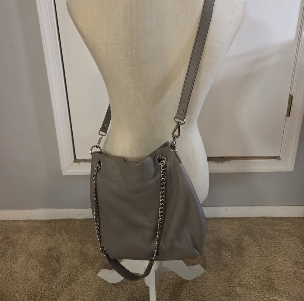 Michael Kors Gray Leather shoulder bag, Medium Jet Set comes w/o MK dust bag - Picture 8 of 8